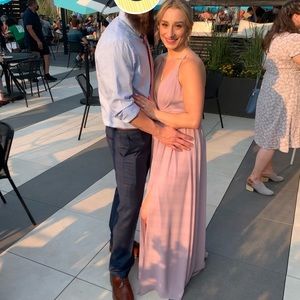 Lulu’s Ballroom Bliss Dusty Lilac Pleated Maxi Dress Size Small